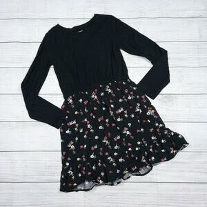 10 Gap Black Floral Long Sleeve Dress